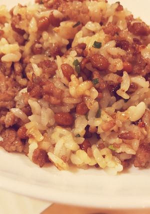 納豆と挽肉の和風チャーハン♡-レシピのメイン写真