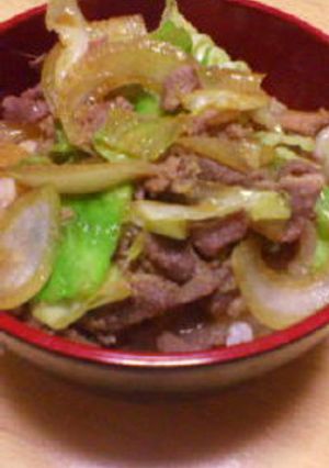 お手軽♪野菜しょうが焼き丼!!!-レシピのメイン写真
