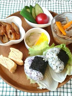 ワンプレート朝ごはん♪ おにぎり編-レシピのメイン写真
