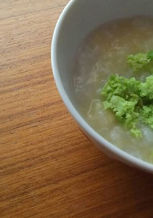 【覚書】離乳食中期：枝豆のっけがゆ-レシピのメイン写真