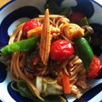 夏野菜の彩りナポリタン