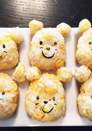 5歳児と作る プーさん キャラ弁-レシピのメイン写真