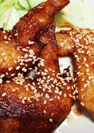 にんにくたっぷり甘辛手羽先♪-レシピのメイン写真