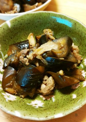 レンジで時短☆ナスと舞茸の甘辛煮-レシピのメイン写真