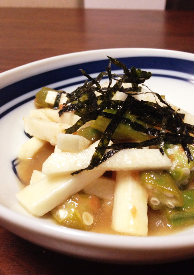 長芋とおくらの梅肉和え-レシピのメイン写真
