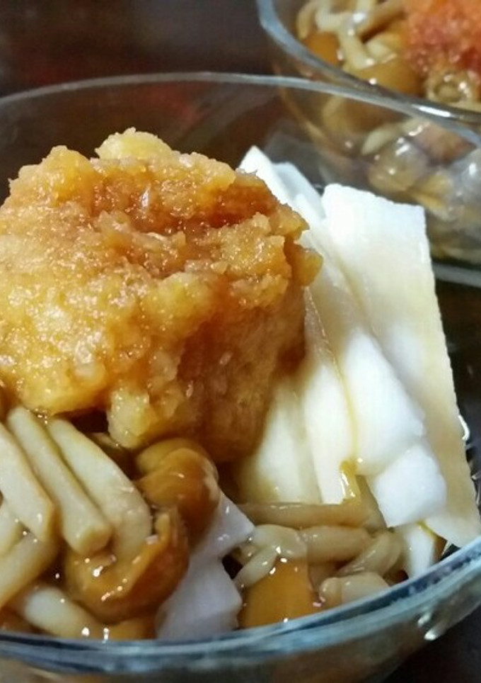 【男の料理】簡単なめこと長芋のおろし合え-レシピのメイン写真