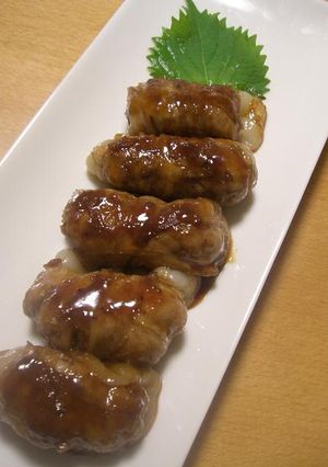 ♪とろ～り☆切り餅の豚バラ巻き♪-レシピのメイン写真