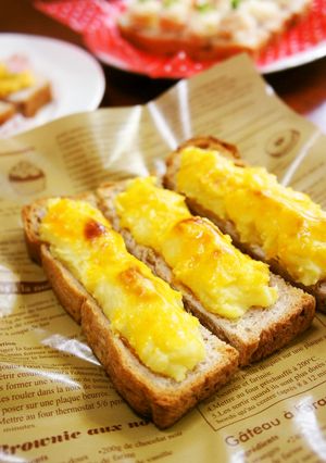 食パンで☆スイートポテトのオープンサンド-レシピのメイン写真