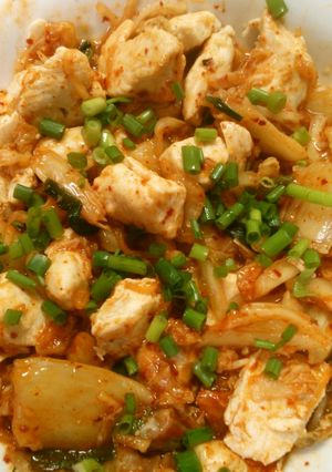 レンジで簡単！　鶏ささみの　キムチ和え！-レシピのメイン写真