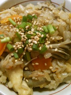 簡単!ツナと ごぼう 舞茸の炊き込みご飯-レシピのメイン写真