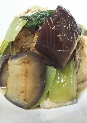 なすとチンゲン菜の煮浸し-レシピのメイン写真