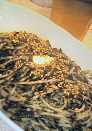 海苔のまっ黒パスタ♪-レシピのメイン写真