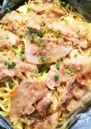 豚バラネギ塩焼きそばver簡単-レシピのメイン写真