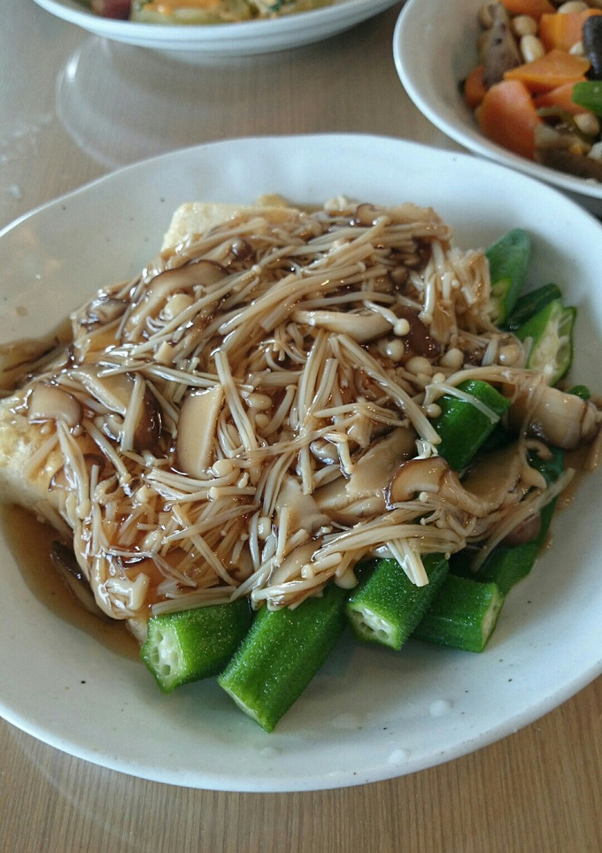 揚げ出し豆腐風(きのことろみ餡掛け)-レシピのメイン写真