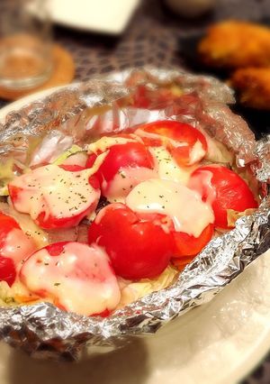 白身魚と丸ごとトマトのホイル焼き-レシピのメイン写真