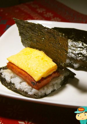 沖縄のうまうまB級♪ポーたまおむすび-レシピのメイン写真