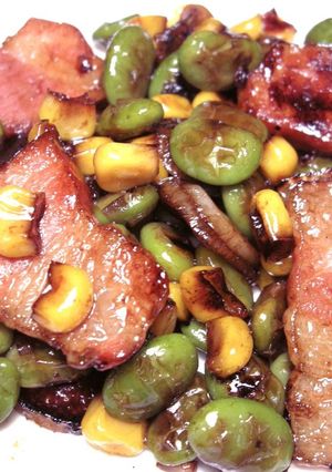 枝豆とコーンのニンニクバター醤油炒め-レシピのメイン写真