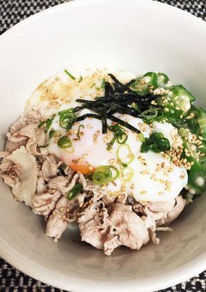 簡単♪豚しゃぶネバトロ冷やしうどん♡-レシピのメイン写真