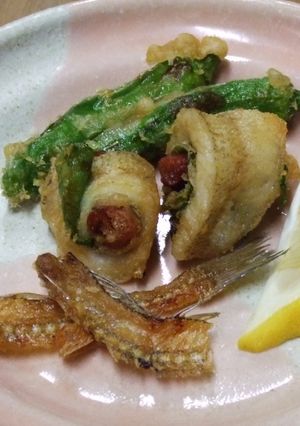 キスの変わり揚げ&骨せんべい-レシピのメイン写真