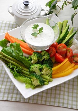夏野菜の冷製チーズフォンデュ風-レシピのメイン写真