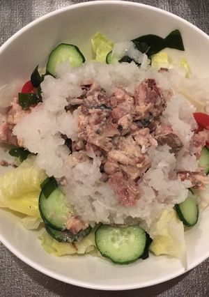 サバ缶サラダうどん-レシピのメイン写真