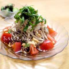 รูปของ ささみとトマトのさっぱり蕎麦