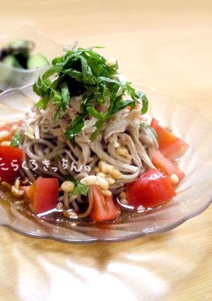 ささみとトマトのさっぱり蕎麦-レシピのメイン写真