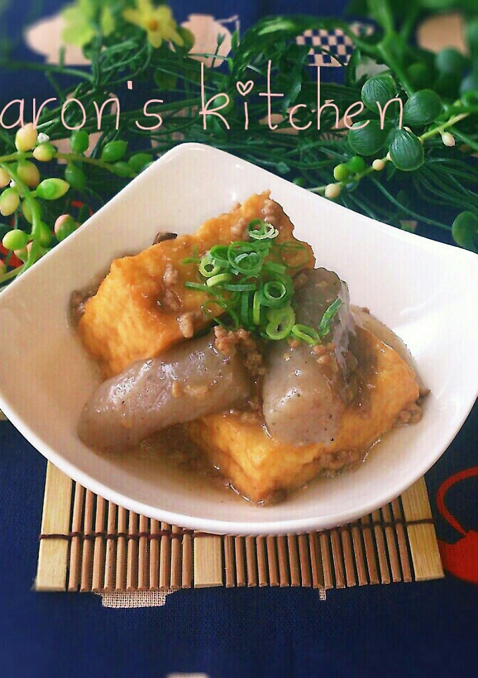 厚揚げとこんにゃくのそぼろ中華煮-レシピのメイン写真