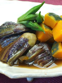 茄子とかぼちゃとオクラの炒め煮-レシピのメイン写真