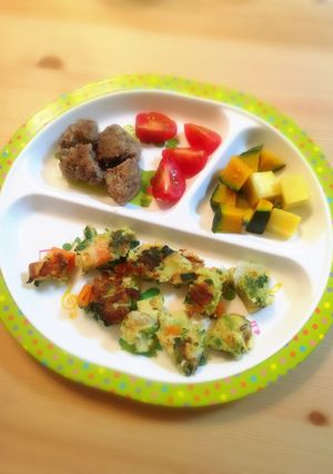 離乳食後期〜☆手づかみ☆お好み焼き☆-レシピのメイン写真