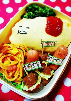 簡単♡ぐでたまでオムライス　(ｷｬﾗ弁)-レシピのメイン写真