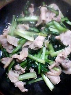 ターツァイと豚肉の炒め物-レシピのメイン写真