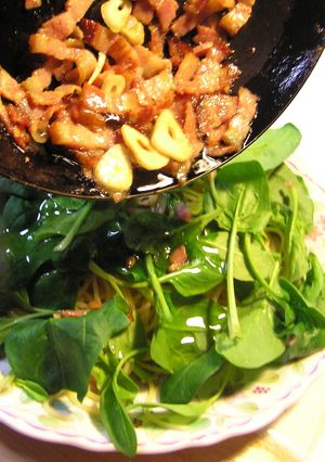 フレッシュほうれん草のオイルかけパスタ♪-レシピのメイン写真