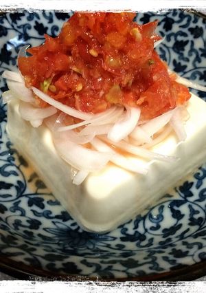 【簡単おつまみ】塩トマト冷奴-レシピのメイン写真