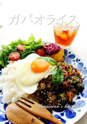 ランチに簡単☺我が家のガパオライス-レシピのメイン写真