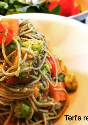 アボカド&トマトのジェノベーゼ蕎麦-レシピのメイン写真