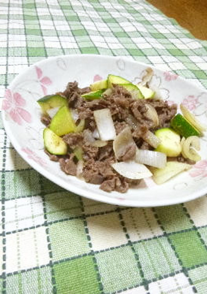 牛肉とズッキーニのオイスターソース炒め-レシピのメイン写真