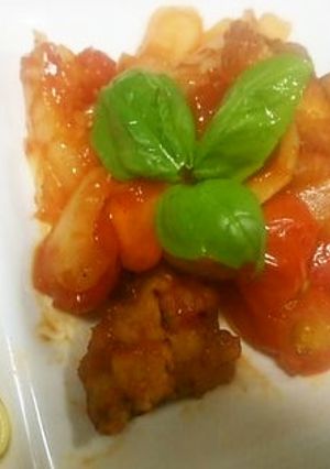 カジキのから揚げトマトソースで-レシピのメイン写真