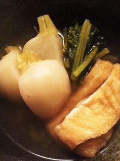 超簡単!ほっこり優しい小蕪と油揚げの煮物-レシピのメイン写真
