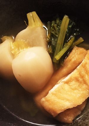 超簡単！ほっこり優しい小蕪と油揚げの煮物-レシピのメイン写真