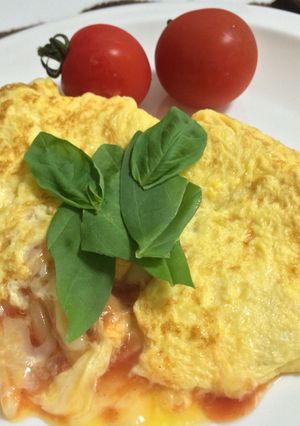 簡単ピザ風味オムレツ-レシピのメイン写真