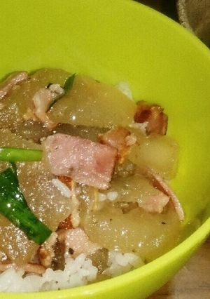 ★冬瓜＆ベーコン＆ニラの簡単丼ぶり★-レシピのメイン写真