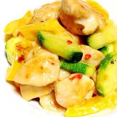 รูปของ ササミと夏野菜のスイートチリマヨネーズ