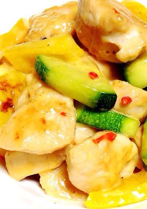 ササミと夏野菜のスイートチリマヨネーズ-レシピのメイン写真