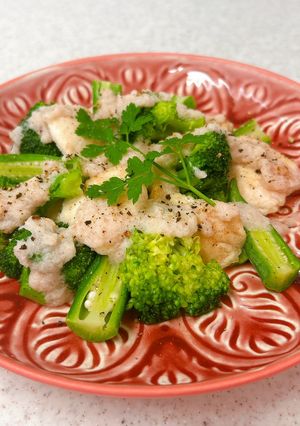 紫玉ねぎドレッシングで♪ささみのグリーンサラダ-レシピのメイン写真