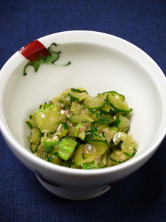 簡単副菜♪キュウリとオクラの胡麻和え-レシピのメイン写真