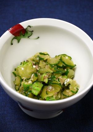 簡単副菜♪キュウリとオクラの胡麻和え-レシピのメイン写真