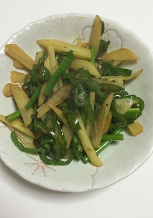 緑野菜とジャガイモの炒め物-レシピのメイン写真