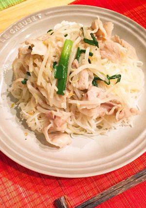 豚肉にらもやし!アジア風そうめん☆☆-レシピのメイン写真