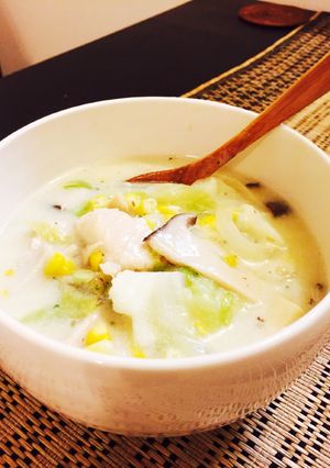 夜スープ❺しっとり鶏胸肉♡豆乳ジンジャー-レシピのメイン写真